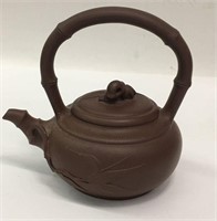 Signed Oriental Pottery Tea Pot