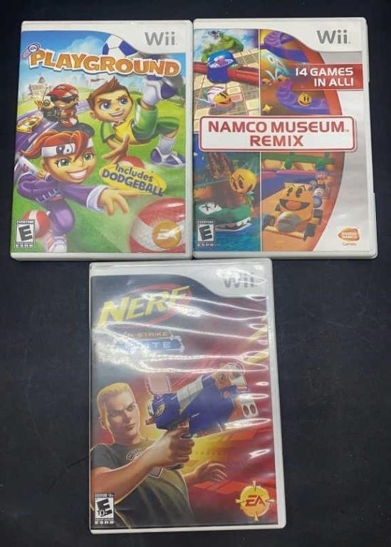 Wii game lot NERF, PLAYGROUND & NAMCO