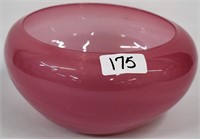 Steuben? pink bowl, 10"