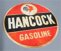 Modern tin Handcock sign. Measures: 7.75" Tall.