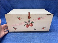 Vtg "Apple" tin bread box