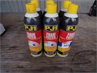 6 CANS OF PJ1 FOAM FILTER OIL TREATMENT SPRAY