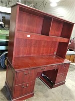 Large Cherry  Desk with hutch