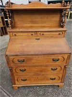 Antique birch/alder wood secretary 36x21x55