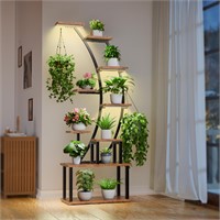 BACEKOLL Plant Stand Indoor with Grow Lights, 9 Ti