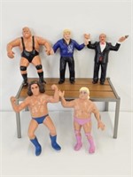 5 WWF JLN RUBBER WRESTLERS 1984-88