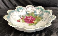 VINTAGE ROSE SERVING BOWL