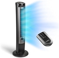 Oscillating Tower Fan, Quiet Fan with RemoteSilver