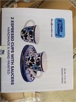 Espresso Coffee Cup with Saucer Set- Handmade & Ha