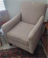 Fabric Plaid-Style Pattern Arm Chair