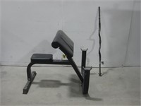 37"x 31.5"x 28" Arm Curl Workout Bench W/Bar