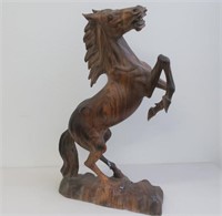 Large Chinese carved rosewood horse