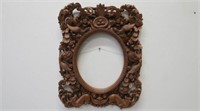 Antique carved Oriental wood frame