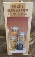 Set of 4 Air Tight Storage Jars