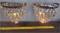 ART DECO 1920s 30s light fixtures w glass prisms