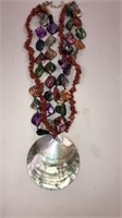 Multi Strand Shell Bead Necklace