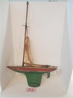 Wooden Sail Boat Toy