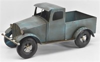 Rustic Metal Country Farmhouse Blue Pickup