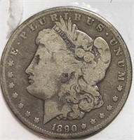 1890-CC Morgan Silver Dollar VG Rare