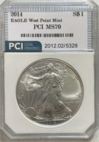 2014-W Silver Eagle PCI MS70