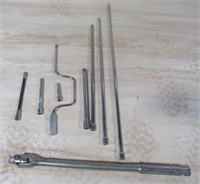 Group of extensions and breaker bar. Includes