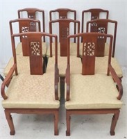 Eight Chinese fine Rosewood dining chairs