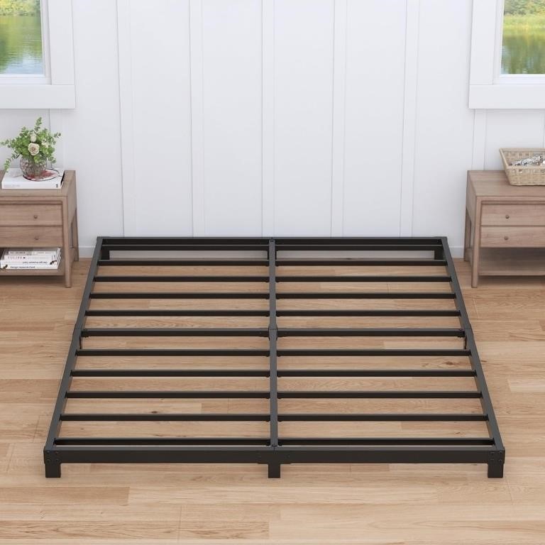 Nailsong 4 Inch Bed Frame Full Low Profile, Full