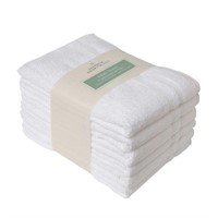 6-Pk Grandeur Hospitality Bath Towels, White