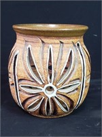 Calder pottery lantern, 5 1/2" h. x 5 1/2" diam.