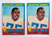 2 1971 Deacon Jones Topps Cards #209