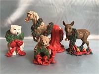 4- SILVER DEER CHRISTMAS ANIMALS BY TOM RUBEL