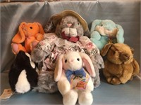 A WHOLE BUNCH OF PLUSH RABBITS