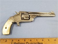 Abalone gripped revolver original factory engravin