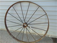 Heavy Large Old Wagon Wheel