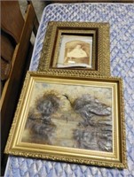 (2) antique frames