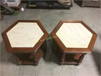 Pair of octagon end tables