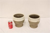 Pair of 7.5" Flower Pots, Used Condition