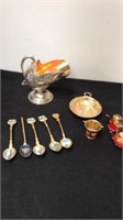 Collector spoons with mini tea pots