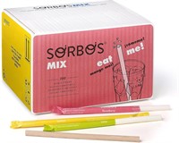 Sorbos Edible Straws Mix  7.4in (Pack of 200)