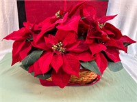 **ARTIFICIAL POINSETTA IN BASKET