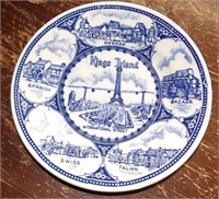 Vintage King's Island Blue White Scenic Plate