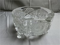 American Brilliant Period Footed Bowl 8"