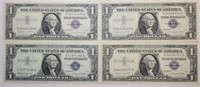 (4) 1957A $1 Silver Certificates **