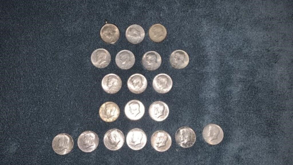 Kennedy Half Dollars (20)
1965-(3), 1966-(4),