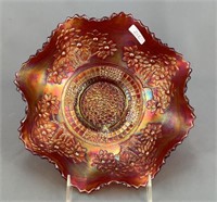 Orange Tree ruffled bowl - red