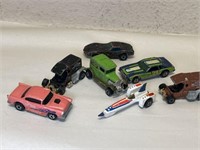 Section of Vintage 1970s Hot Wheels