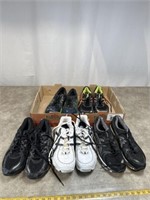 ASICS running shoes, total of 5 pairs. All are