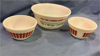 Anchor hocking jingle bell mixing bowl, 2 Pyrex