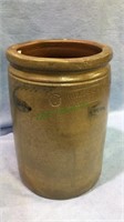 Miller & Woodard Strasburg VA stoneware crock,