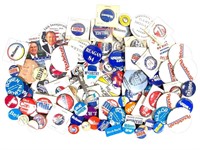 80+ Political Buttons Humphrey, Reagan, McGovern +